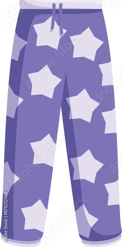 Purple pajama pants with white stars are a comfortable and stylish choice for getting a good night's sleep
