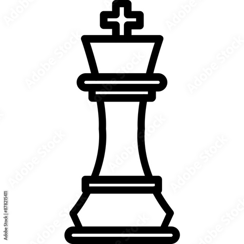 Chess vector icon in outline style 