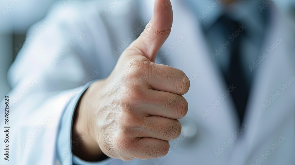 Friendly Doctor Gives Thumbs Up in Hospital Friendly Doctor Gives Thumbs Up in Hospital