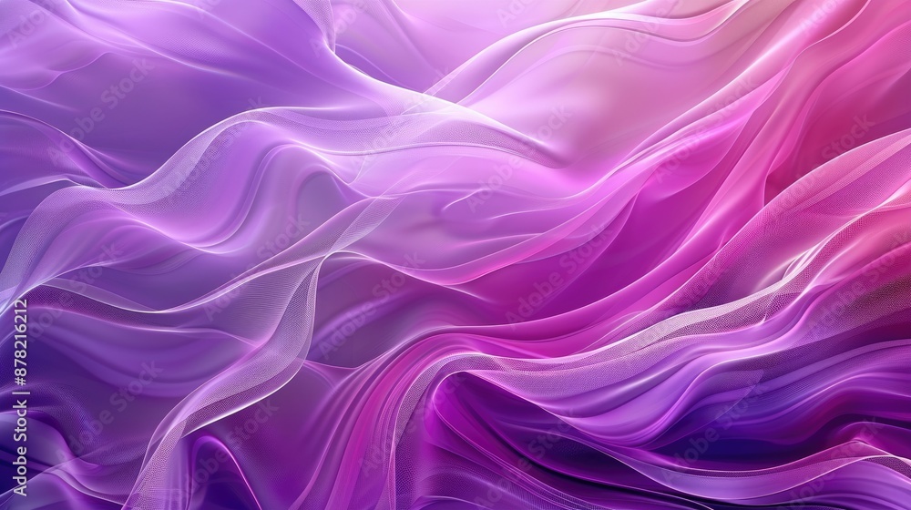 Fototapeta premium Abstract background with a flowing, wave-like pattern in shades of purple and pink