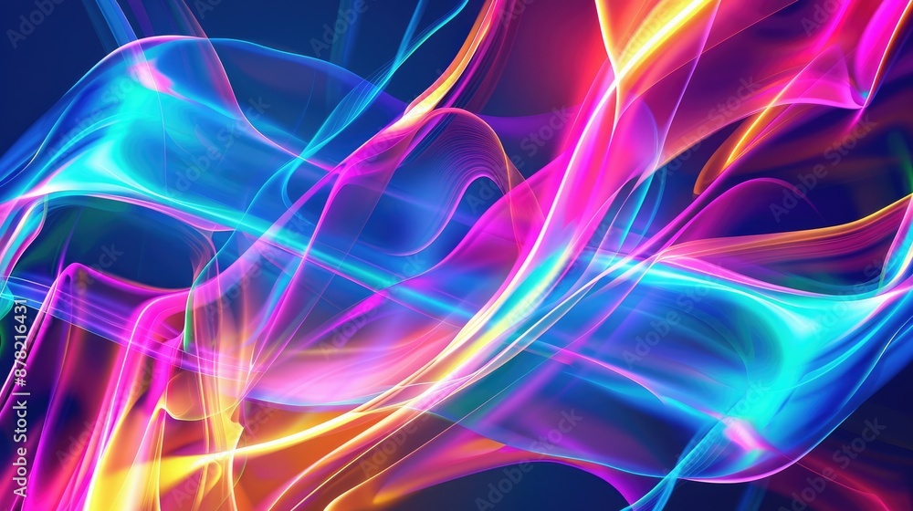 Abstract background with a vibrant, electric design in neon colors Abstract background with a vibrant, electric design in neon colors