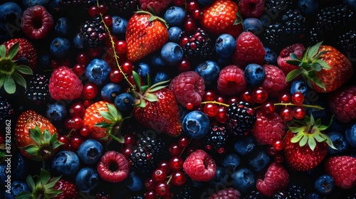 The assorted fresh berries