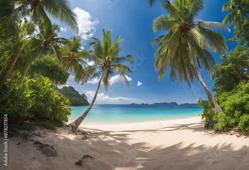 beach with trees