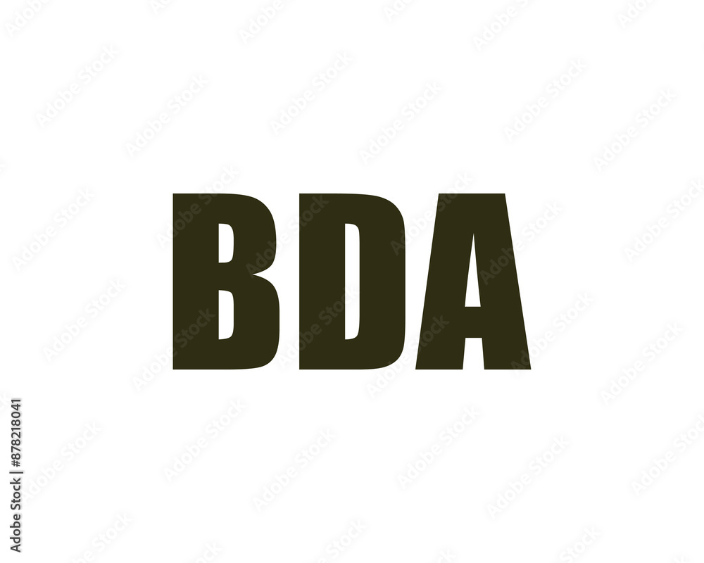 BDA logo design vector template. BDA logo design. BDA logo design vector template. BDA logo design.