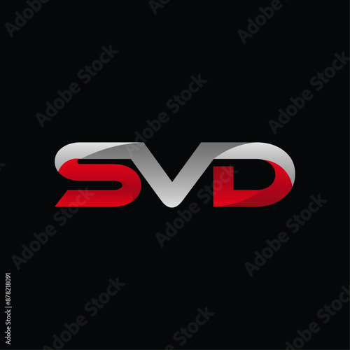 Initial SVD Modern Geometric Business Creative Design Logo photo