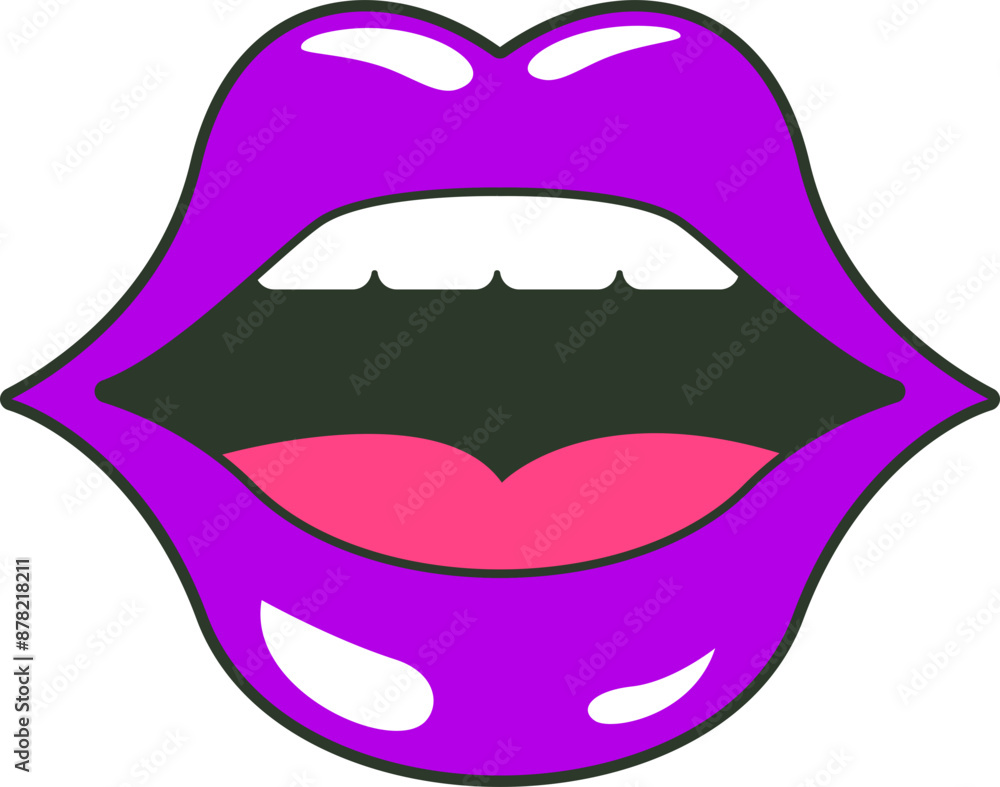 Psychedelic Mouth Illustration Psychedelic Mouth Illustration