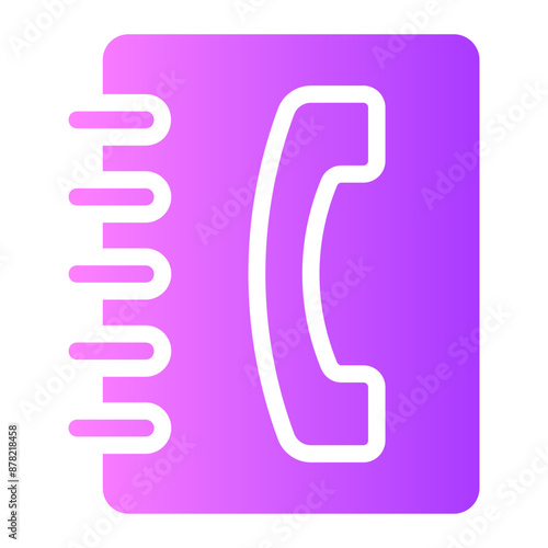 phone book gradient icon