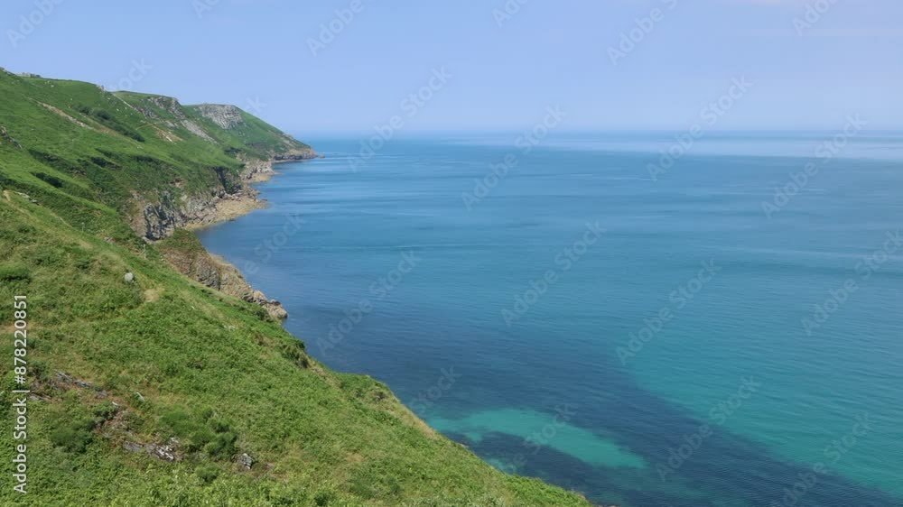 Elevated view of the Eastern skyline of Lundy Island overlooking the Bristol Channel Elevated view of the Eastern skyline of Lundy Island overlooking the Bristol Channel