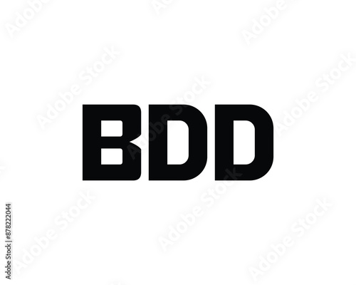 BDD logo design vector template. BDD logo design.