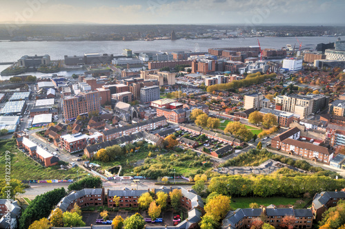 Aerial View of the City (Liverpool, UK.)