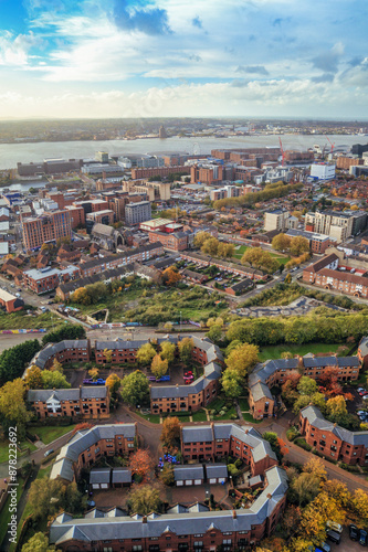 Aerial View of the City (Liverpool, Merseyside.)