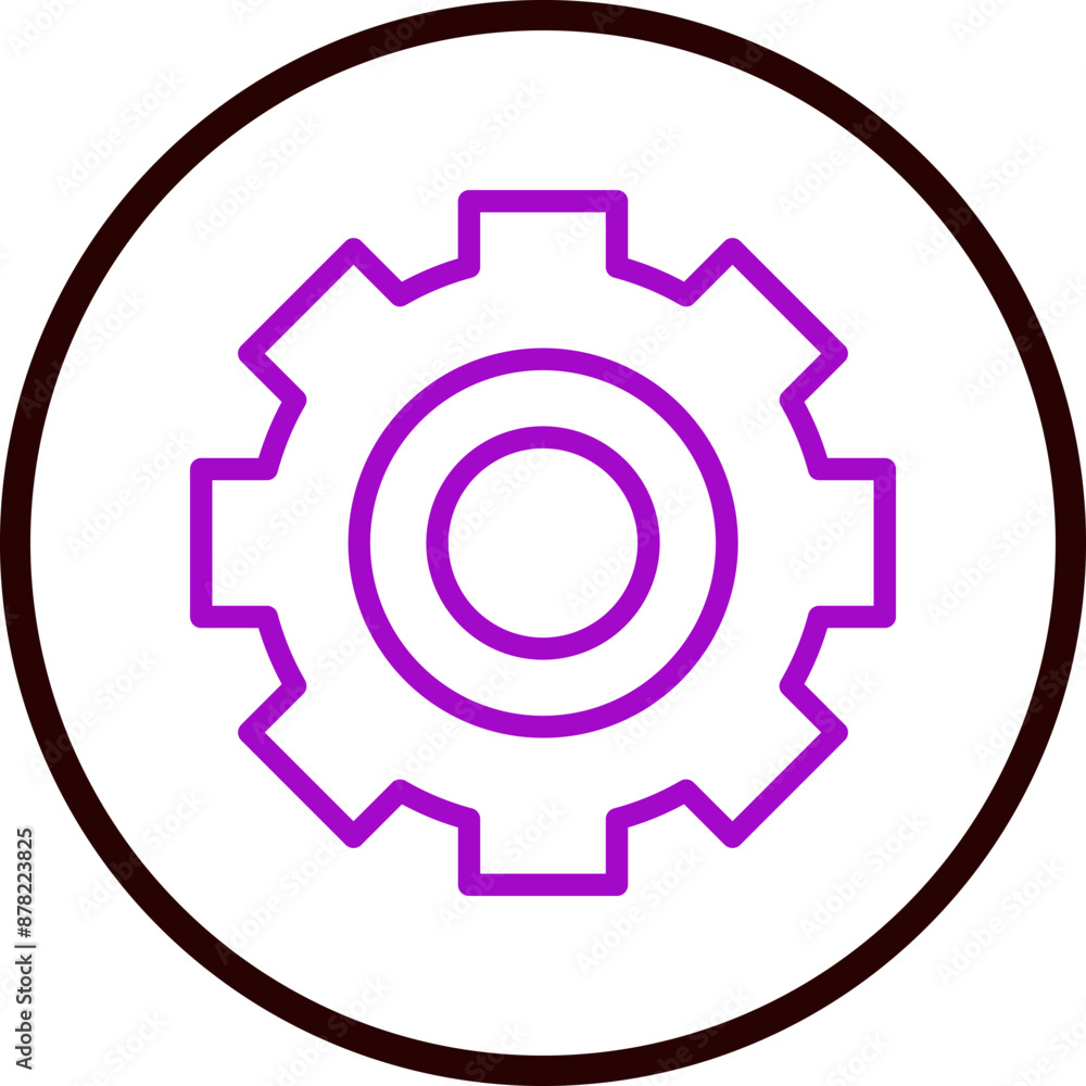 Settings Vector Line Purple Circle black Settings Vector Line Purple Circle black
