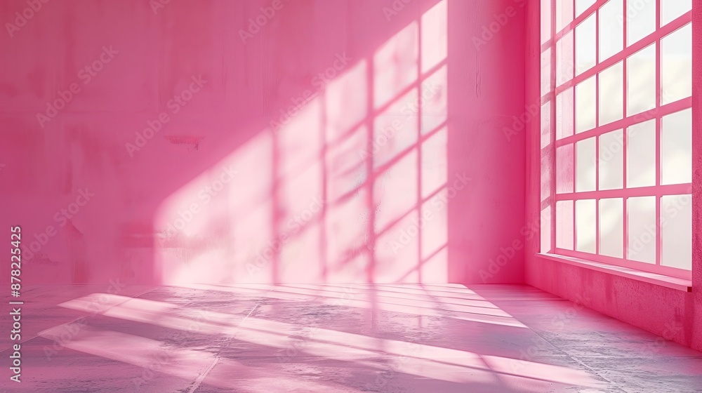 Obraz premium Pink Room With Window Light