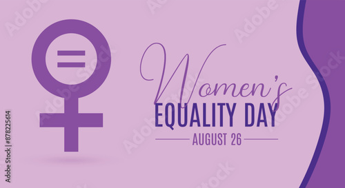 Women’s Equality Day background template. Holiday concept. background, banner, placard, card, and poster design template 