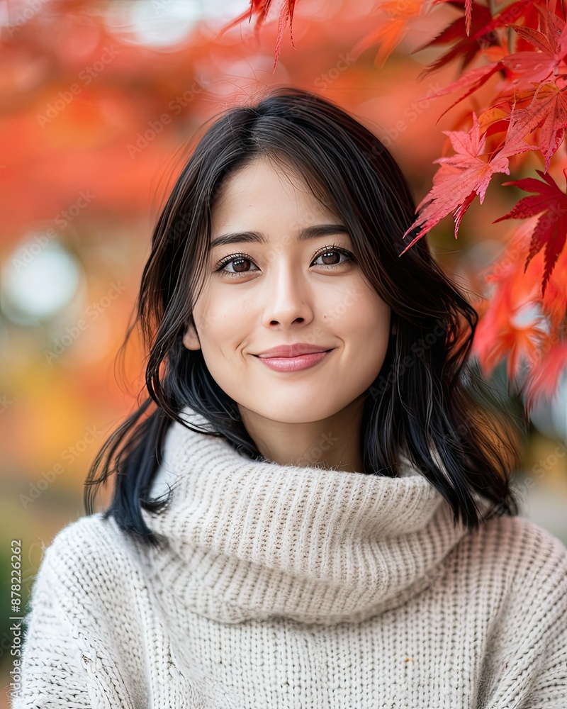 A Gentle Smile in Autumn's Embrace A Gentle Smile in Autumn's Embrace