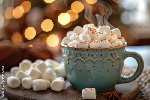 Cozy Hot Chocolate with Marshmallows 