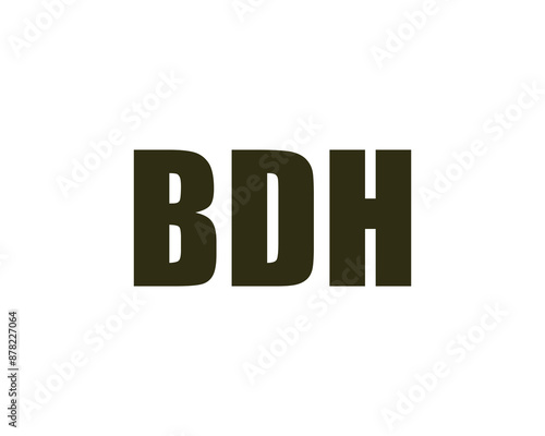 Wallpaper Mural BDH Logo design vector template. BDH logo design. Torontodigital.ca