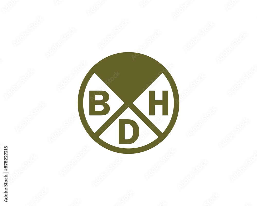 Fototapeta premium BDH Logo design vector template. BDH logo design.