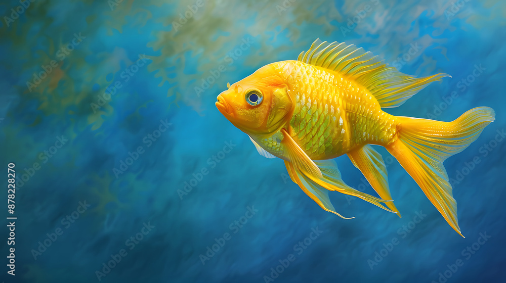 Naklejka premium goldfish in aquarium