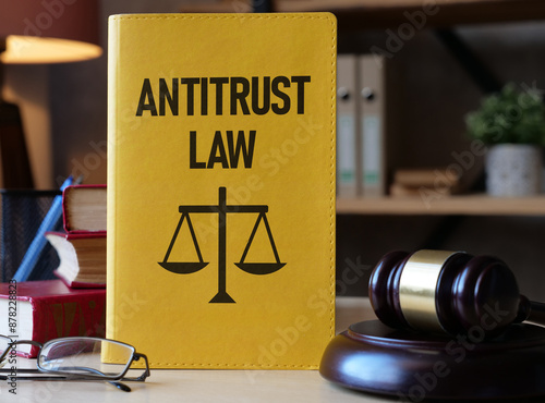 Antitrust law is shown using the text