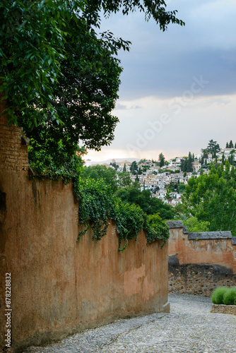 Cuesta del Rey Chico, La Alhambra, Granada, Andalusia, Spain, Europe