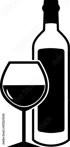 Wine Bottle - Vector Graphic Design