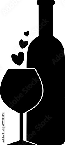 Wine Bottle - Vector Graphic Design