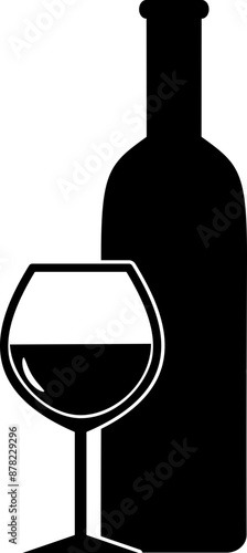 Wine Bottle - Vector Graphic Design