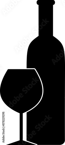 Wine Bottle - Vector Graphic Design