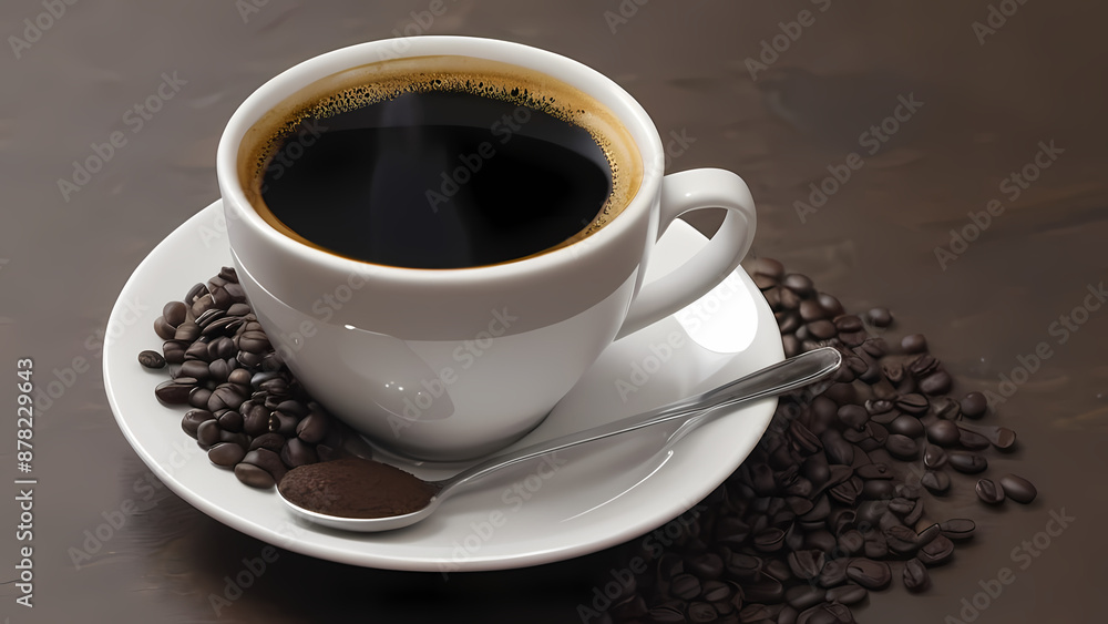 Fototapeta premium A Cup of Black Coffee