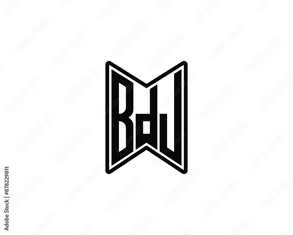 BDJ logo design vector template. BDJ logo design. BDJ logo design vector template. BDJ logo design.