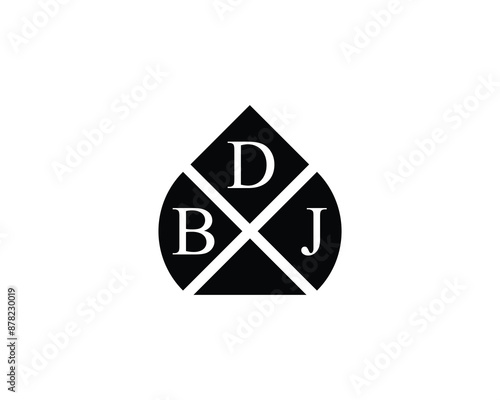 BDJ logo design vector template. BDJ logo design. photo