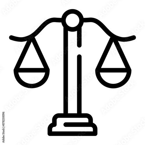 ale of justice line icon