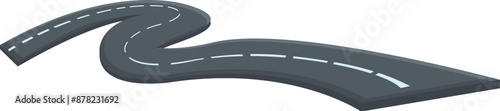 Winding road is representing the concept of overcoming obstacles and achieving goals