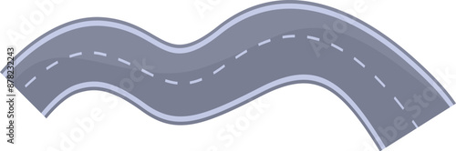 Winding road making a sharp turn through countryside