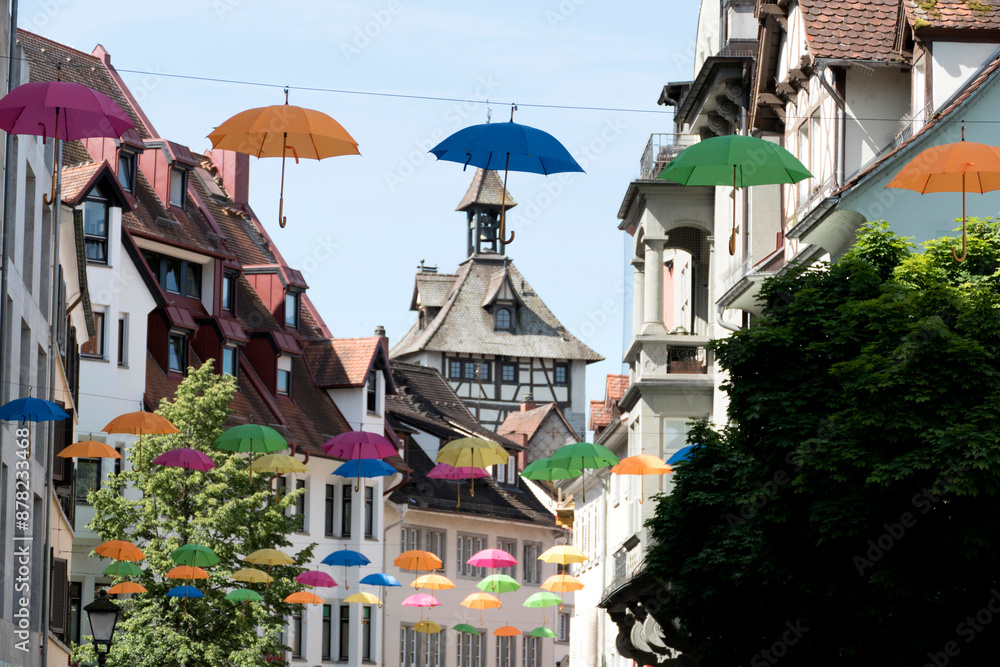 Fototapeta premium City life in Konstanz, Lake Constance in Germany