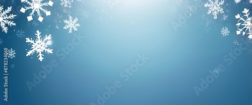 Light blue Christmas background with snowflake texture. Made with generative AI technology