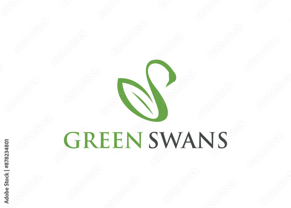 Swan creative animal logo design Swan creative animal logo design