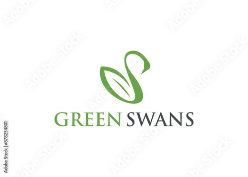 Swan creative animal logo design