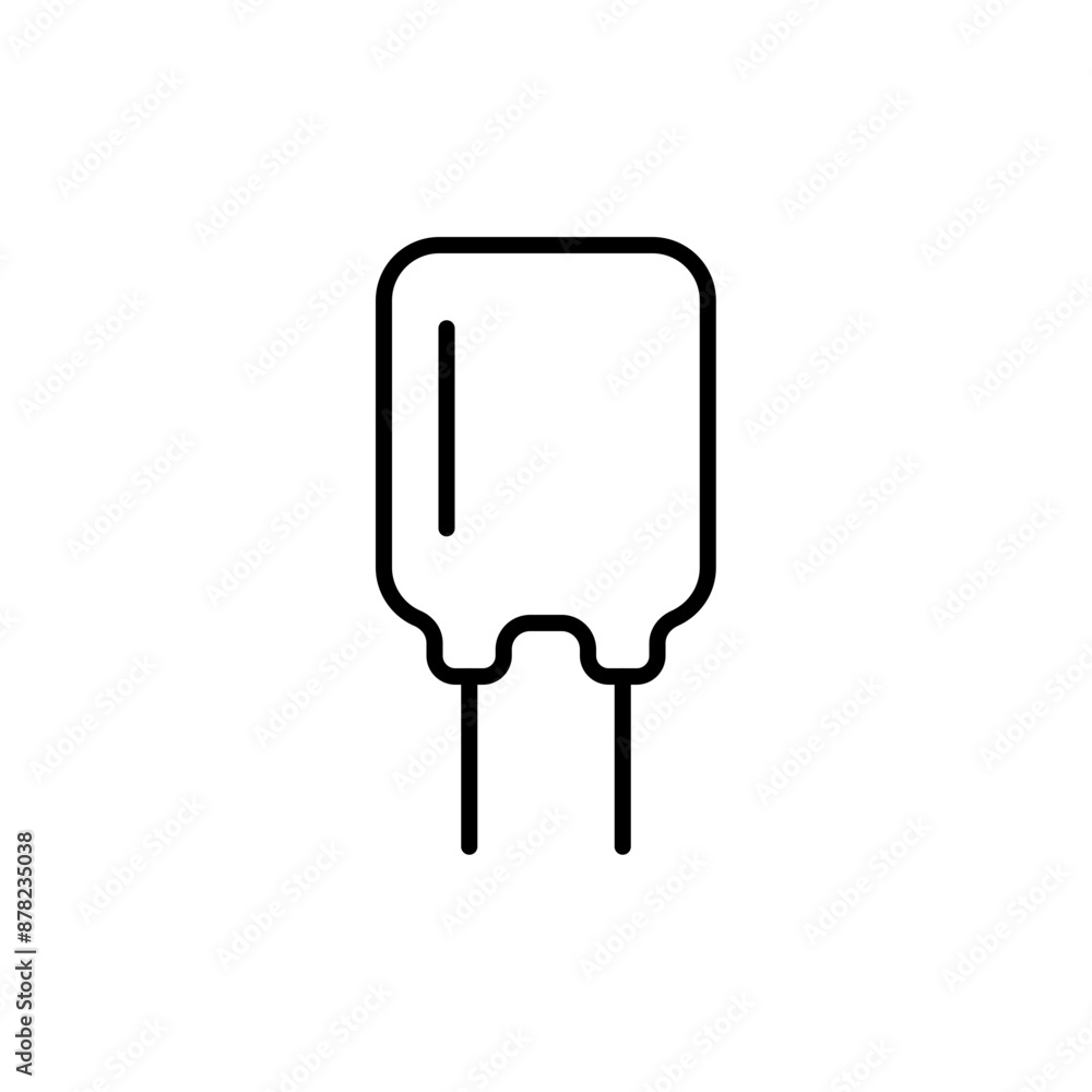Capacitor outline icons, minimalist vector illustration ,simple transparent graphic element .Isolated on white background Capacitor outline icons, minimalist vector illustration ,simple transparent graphic element .Isolated on white background