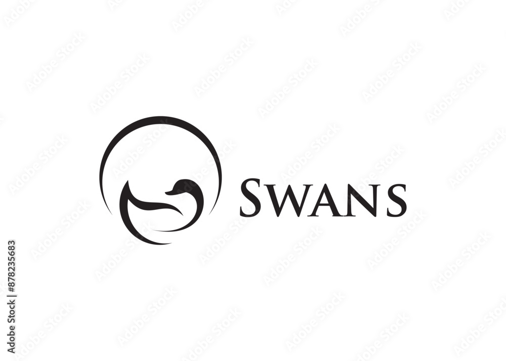 Swan creative animal logo design Swan creative animal logo design