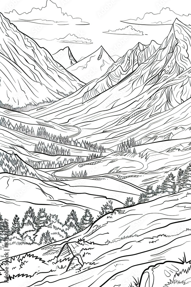 landscape with mountains landscape with mountains