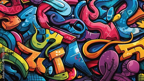 Wallpaper Mural graffiti abstract background Torontodigital.ca