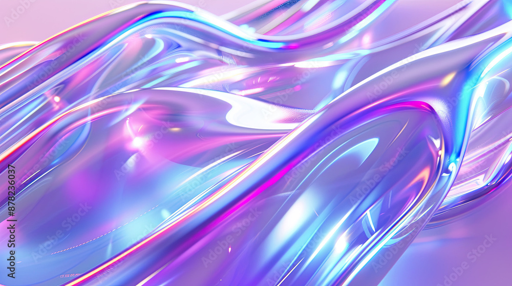 Abstract Fluid Iridescent Holographic Neon Curved Wake in Motion Colorful Background: 3D Render, Dynamic Visual Effect, Futuristic Design Abstract Fluid Iridescent Holographic Neon Curved Wake in Motion Colorful Background: 3D Render, Dynamic Visual Effect, Futuristic Design