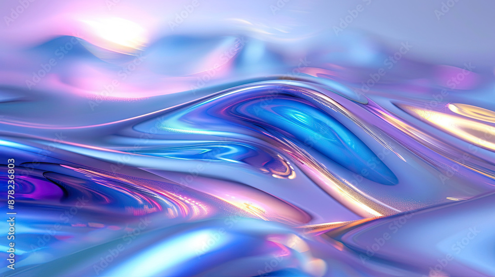 Abstract Fluid Iridescent Holographic Neon Curved Wake in Motion Colorful Background: 3D Render, Dynamic Visual Effect, Futuristic Design Abstract Fluid Iridescent Holographic Neon Curved Wake in Motion Colorful Background: 3D Render, Dynamic Visual Effect, Futuristic Design