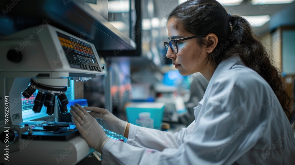 Innovative Scientist Using Digital Pen to Annotate Virus Images on Touchscreen Monitor
Innovative Scientist Using Digital Pen to Annotate Virus Images on Touchscreen Monitor