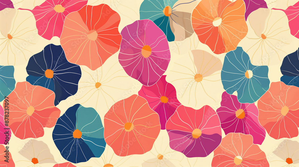 Retro Flowers Wallpaper Background Retro Flowers Wallpaper Background