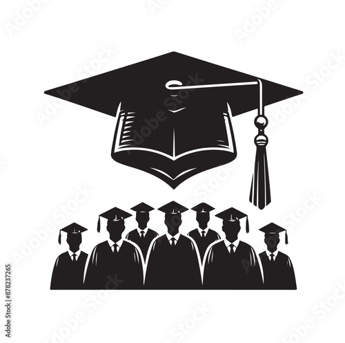 graduation Cap silhouette vector