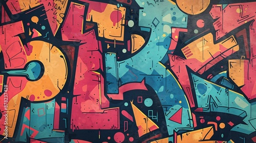 Graffiti colorful poster