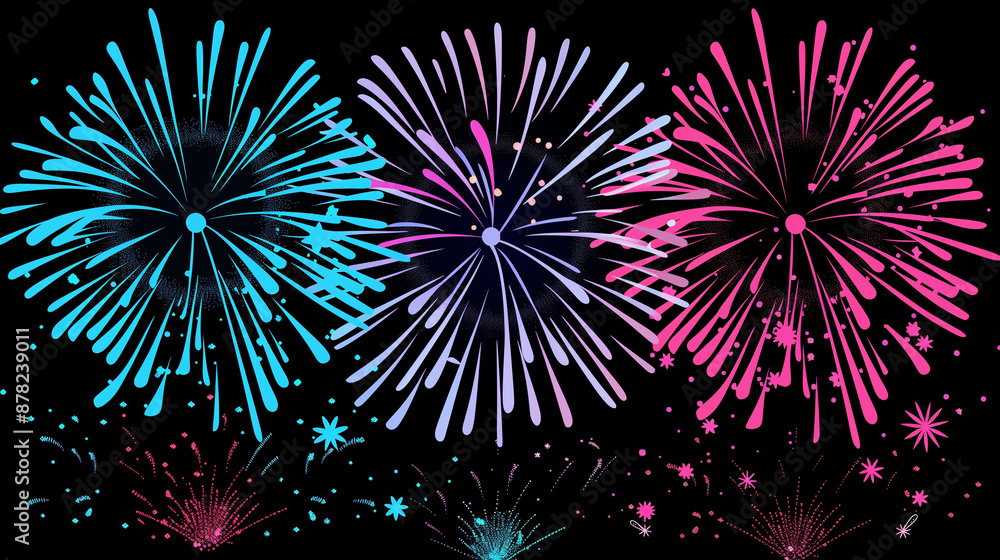 Summer Fireworks Background Wallpaper Summer Fireworks Background Wallpaper